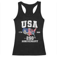 250th Anniversary USA Racerback Tank Top 4th of July America US Flag Patriotic 250 Years American Flag