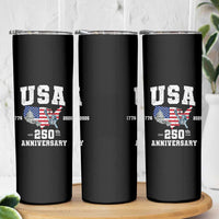250th Anniversary USA Skinny Tumbler 4th of July America US Flag Patriotic 250 Years American Flag