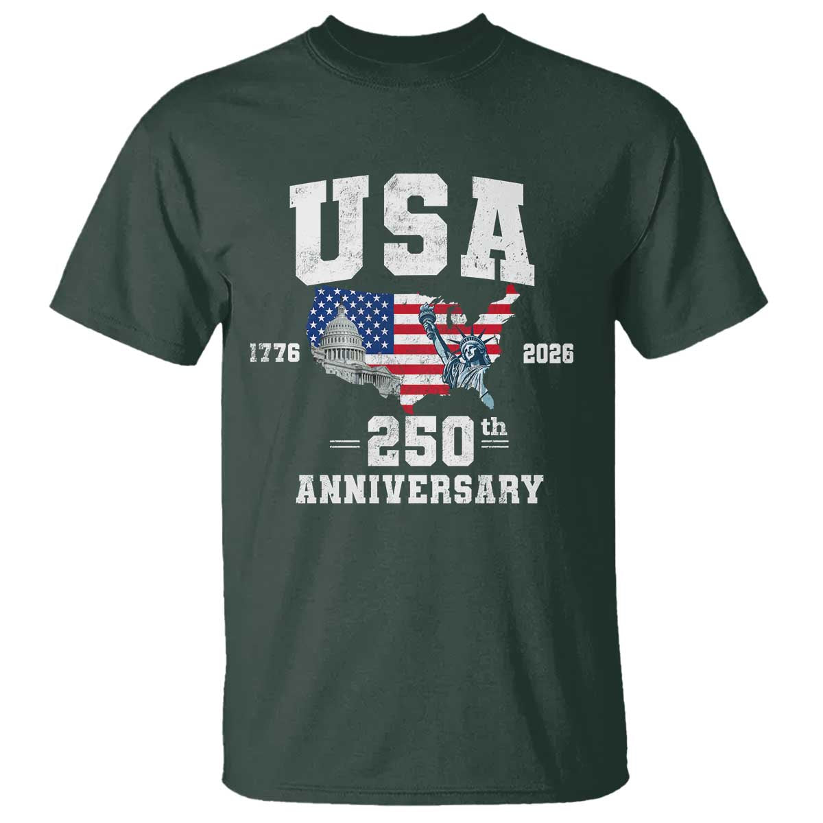 250th Anniversary USA T Shirt 4th of July America US Flag Patriotic 250 Years American Flag