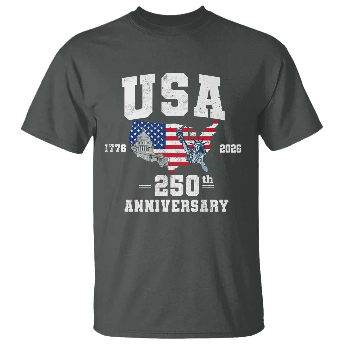 250th Anniversary USA T Shirt 4th of July America US Flag Patriotic 250 Years American Flag