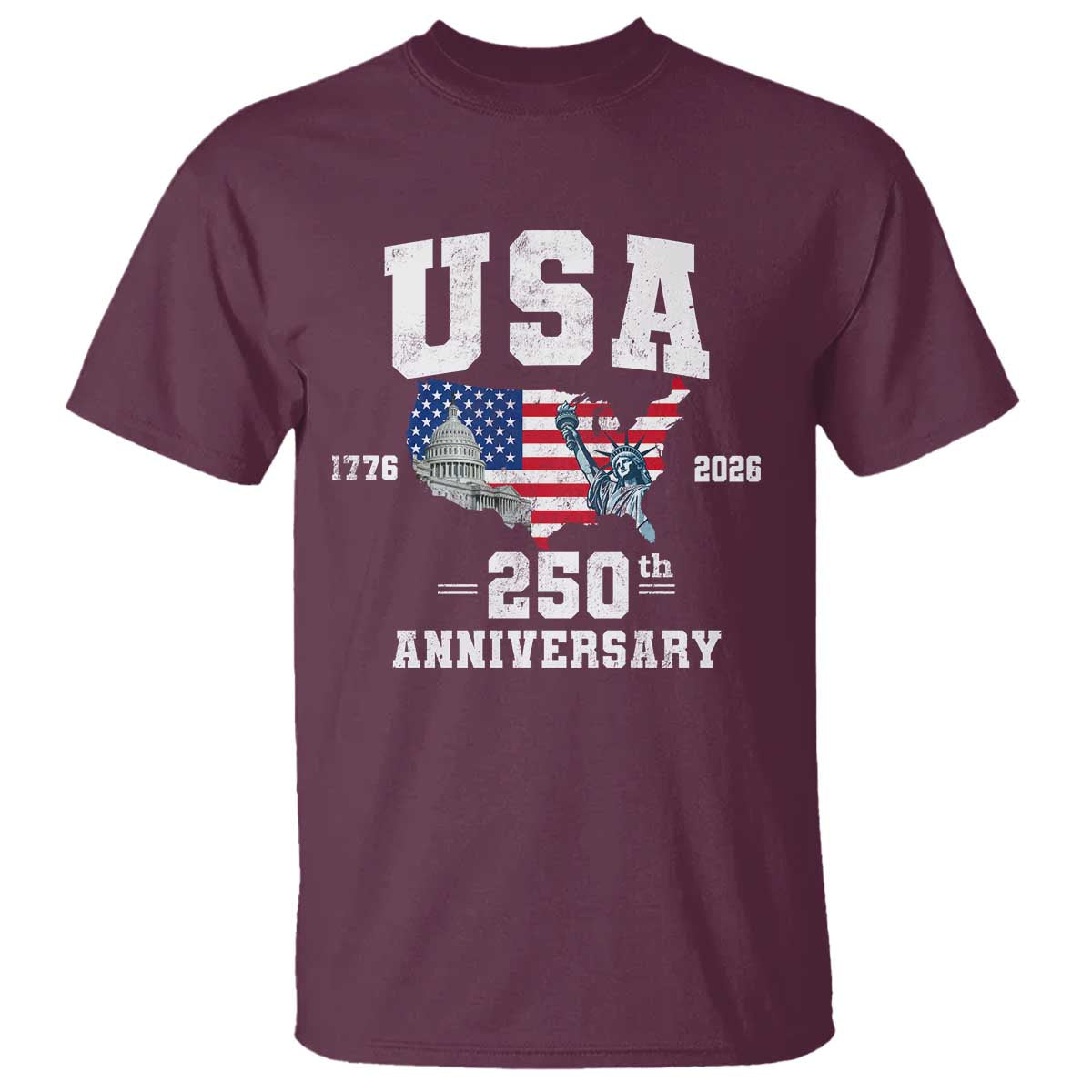250th Anniversary USA T Shirt 4th of July America US Flag Patriotic 250 Years American Flag