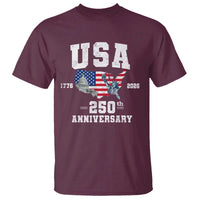 250th Anniversary USA T Shirt 4th of July America US Flag Patriotic 250 Years American Flag