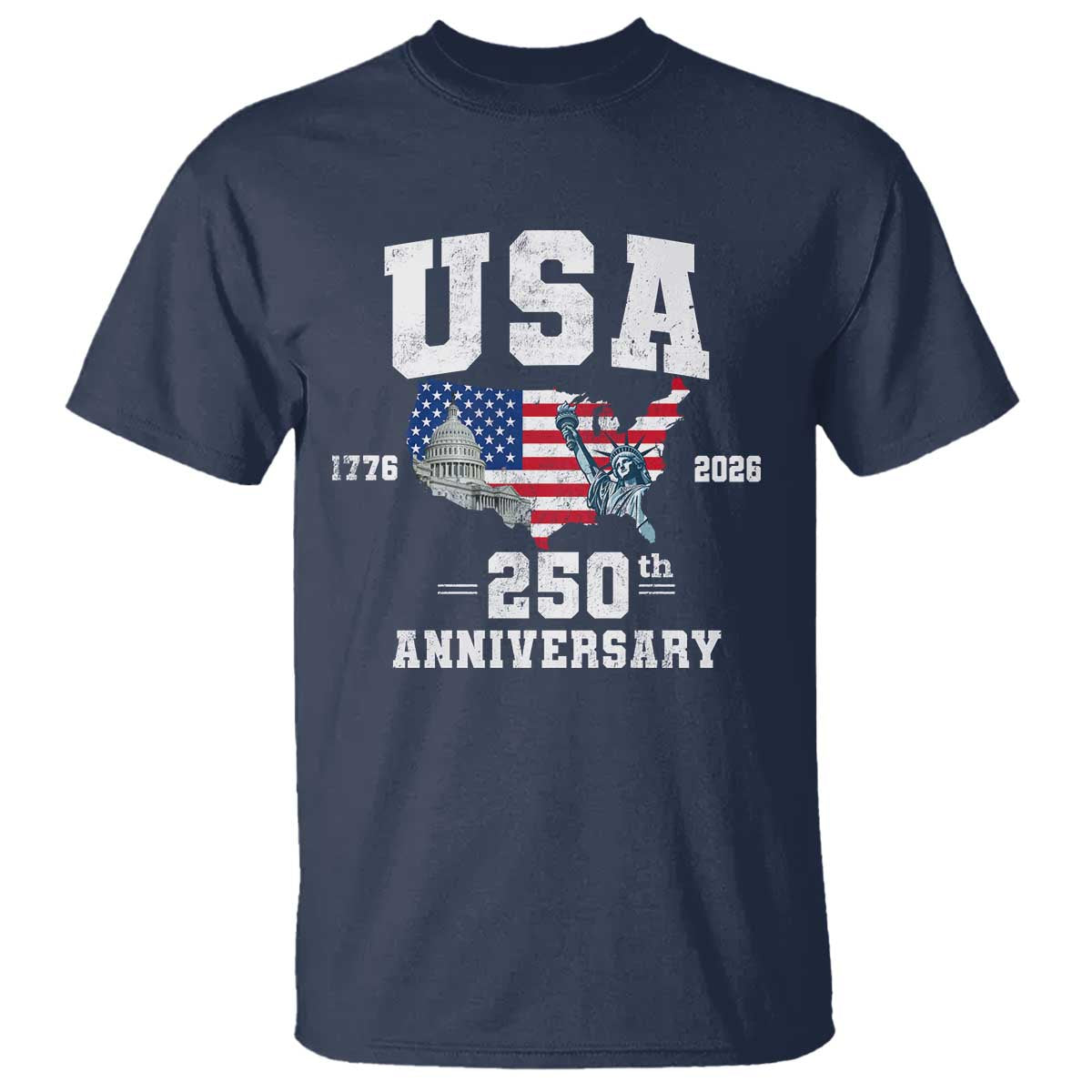 250th Anniversary USA T Shirt 4th of July America US Flag Patriotic 250 Years American Flag