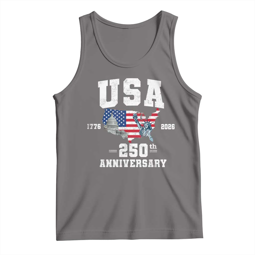 250th Anniversary USA Tank Top 4th of July America US Flag Patriotic 250 Years American Flag