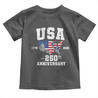 250th Anniversary USA Toddler T Shirt 4th of July America US Flag Patriotic 250 Years American Flag