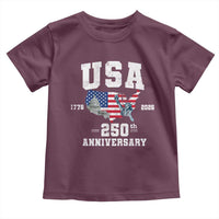 250th Anniversary USA Toddler T Shirt 4th of July America US Flag Patriotic 250 Years American Flag