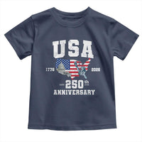 250th Anniversary USA Toddler T Shirt 4th of July America US Flag Patriotic 250 Years American Flag