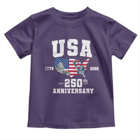 250th Anniversary USA Toddler T Shirt 4th of July America US Flag Patriotic 250 Years American Flag