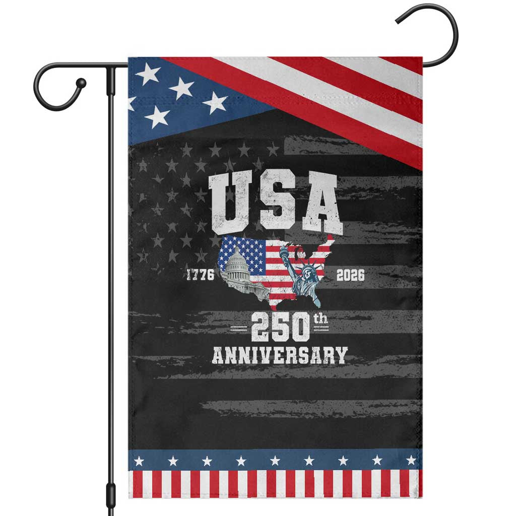 250th Anniversary USA Patriotic Garden Flag 4th of July America US Flag Patriotic 250 Years American Flag