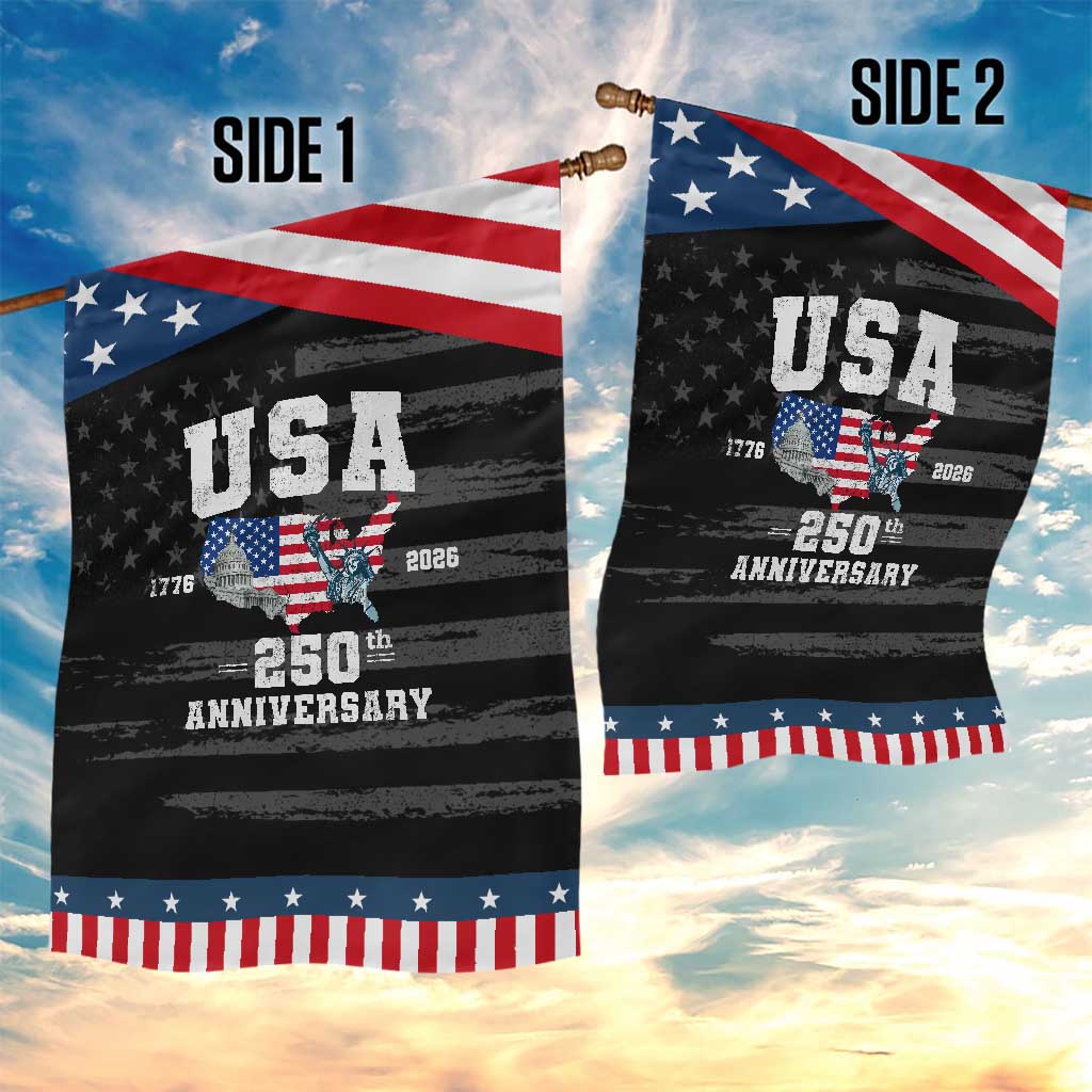 250th Anniversary USA Patriotic Garden Flag 4th of July America US Flag Patriotic 250 Years American Flag