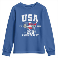 250th Anniversary USA Youth Sweatshirt 4th of July America US Flag Patriotic 250 Years American Flag