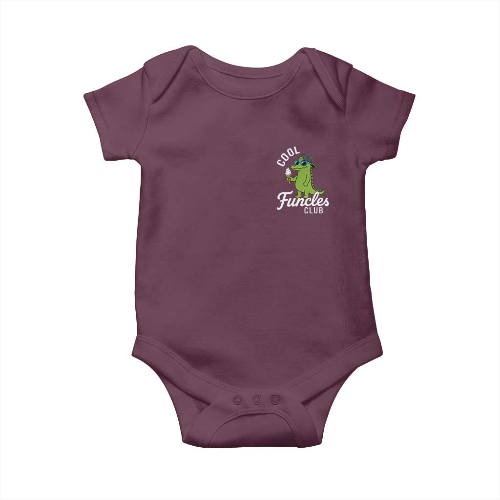 Funny Uncle Baby Onesie Cool Funcles Club Funcle Alligator