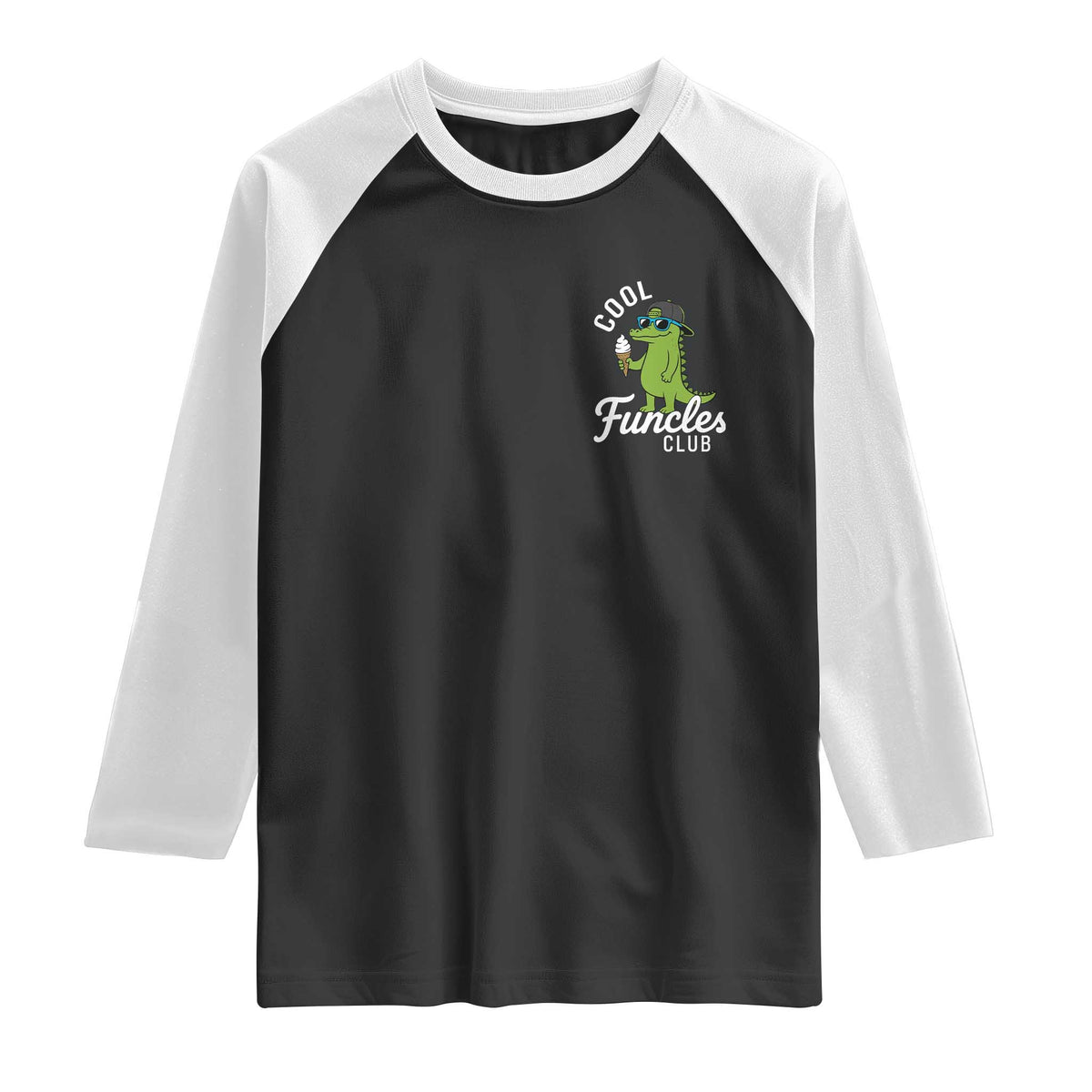 Funny Uncle Raglan Shirt Cool Funcles Club Funcle Alligator