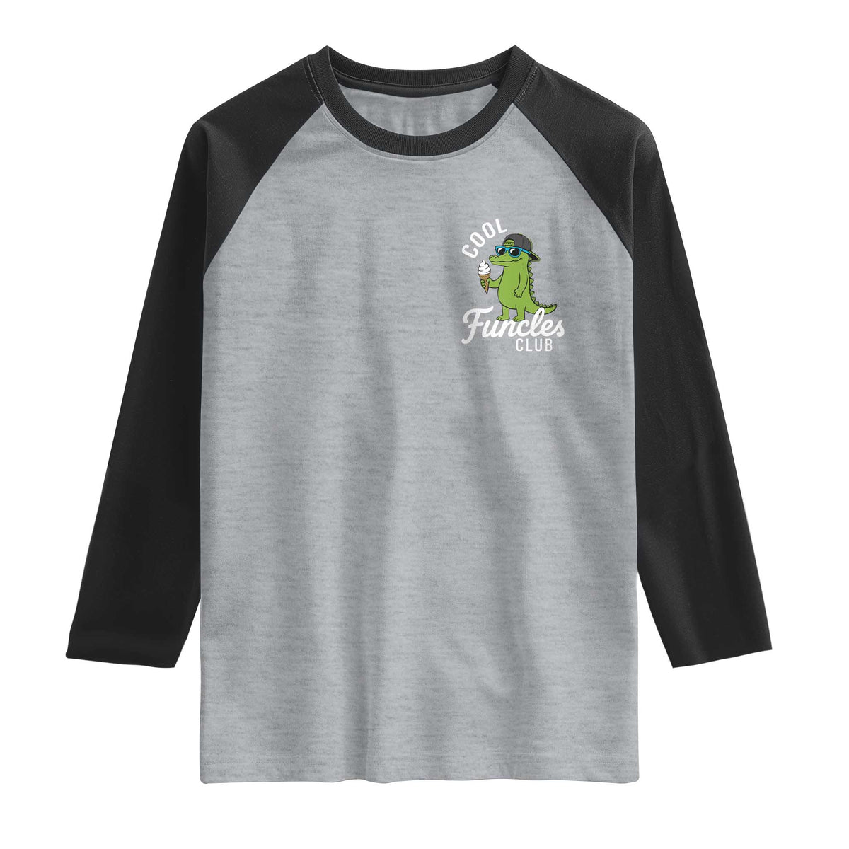 Funny Uncle Raglan Shirt Cool Funcles Club Funcle Alligator