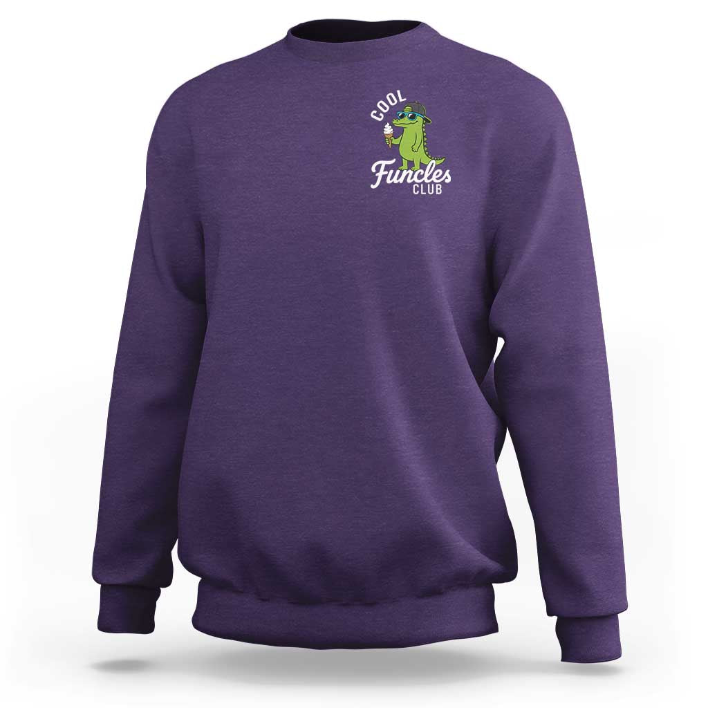 Funny Uncle Sweatshirt Cool Funcles Club Funcle Alligator