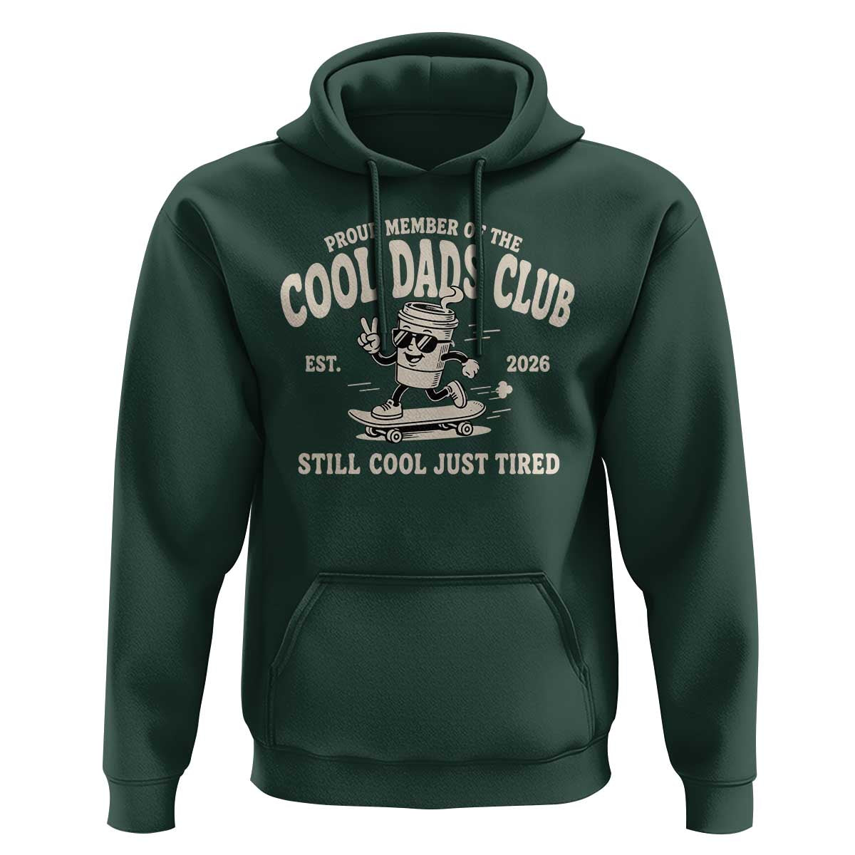 Cool Dads Club Hoodie Retro Skater Fatherhood Still Cool Just Tired Funny Dad Gifts