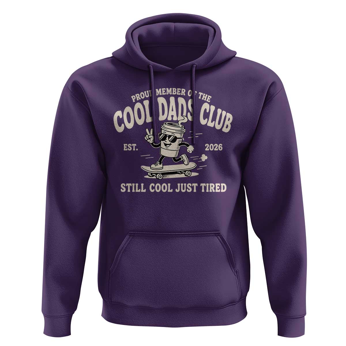 Cool Dads Club Hoodie Retro Skater Fatherhood Still Cool Just Tired Funny Dad Gifts