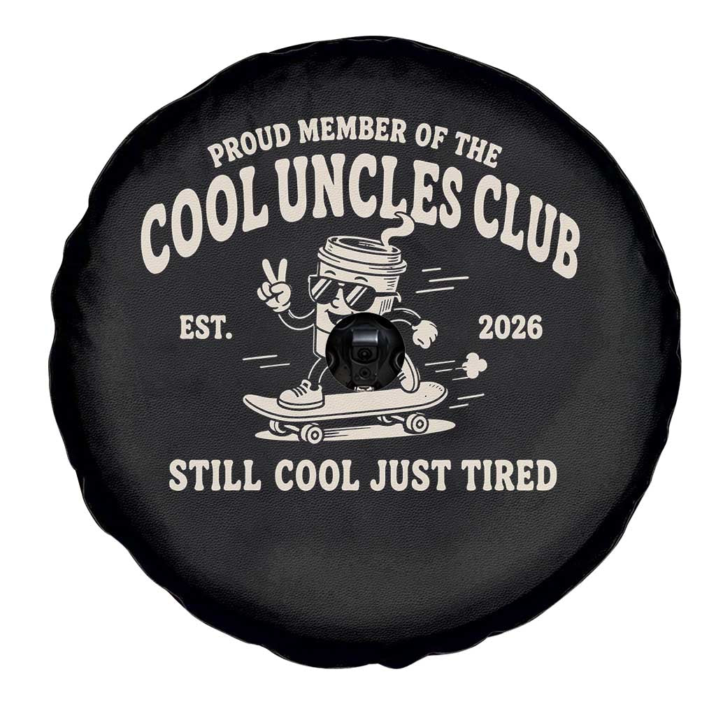 Cool Uncles Club Spare Tire Cover Retro Skater Uncle Still Cool Just Tired