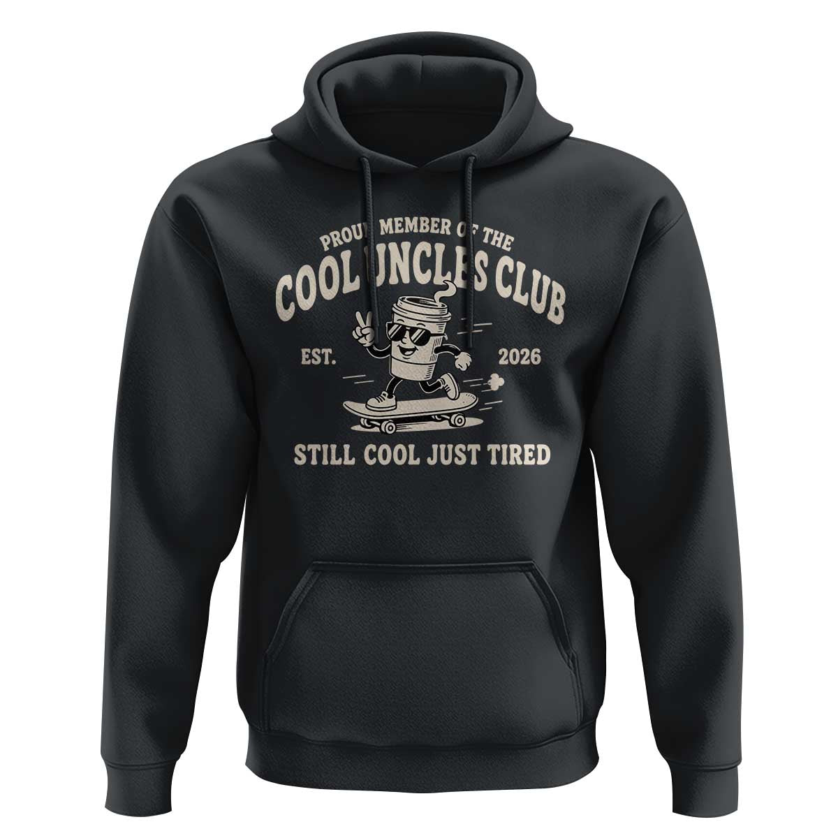 Cool Uncles Club Hoodie Retro Skater Uncle Still Cool Just Tired