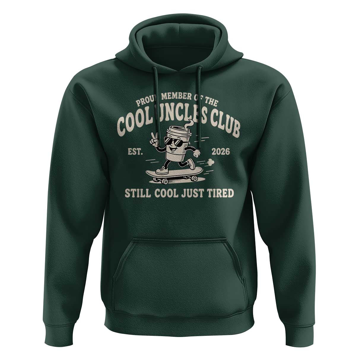 Cool Uncles Club Hoodie Retro Skater Uncle Still Cool Just Tired