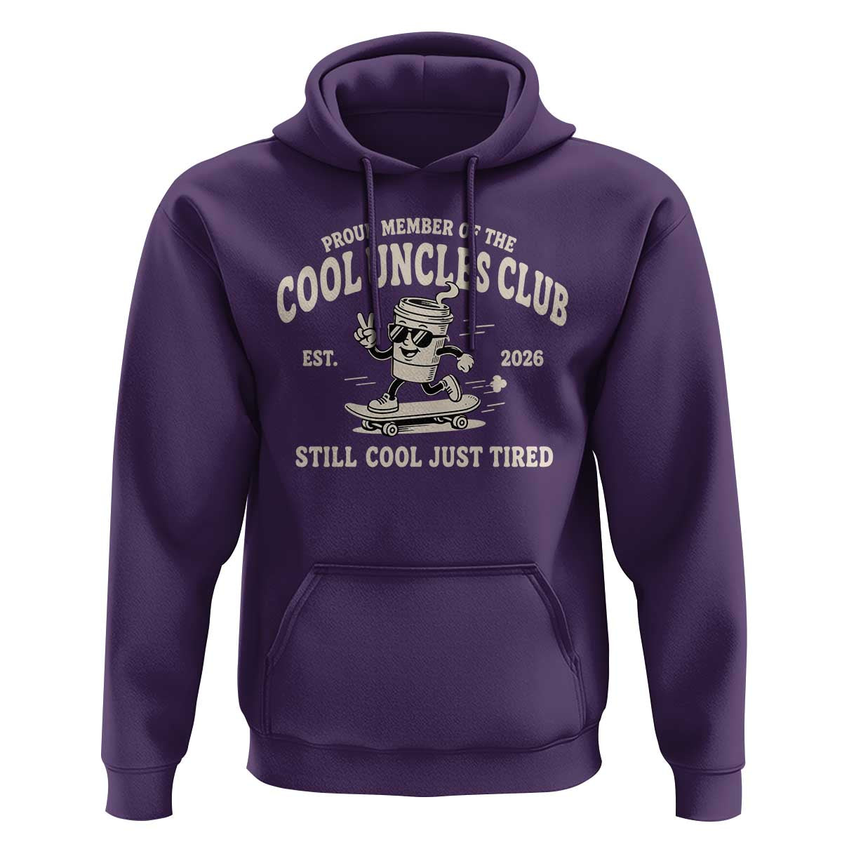 Cool Uncles Club Hoodie Retro Skater Uncle Still Cool Just Tired