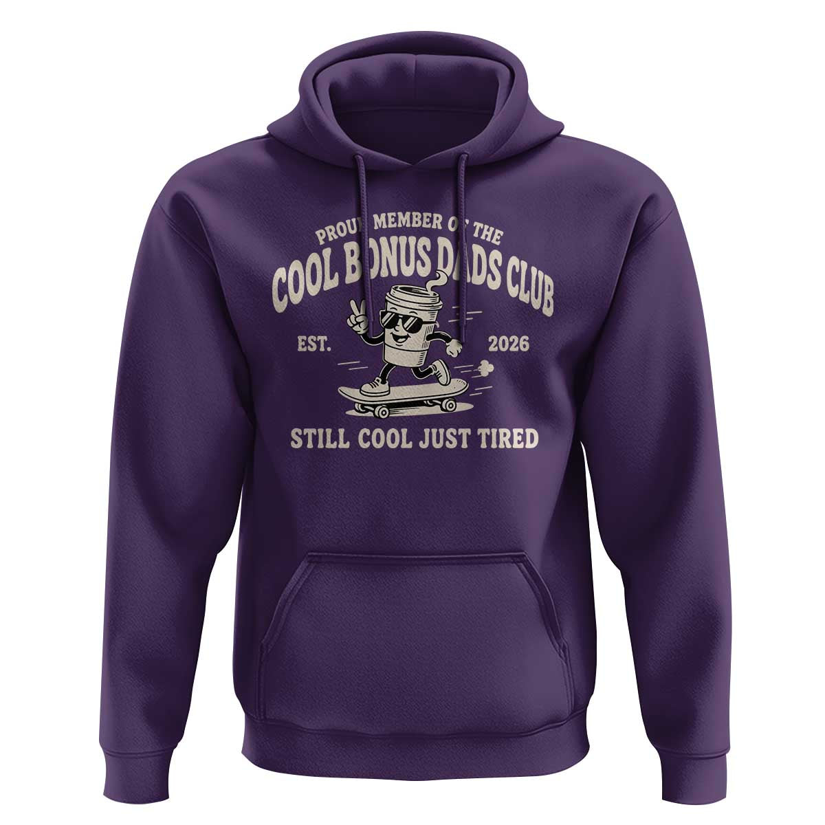 Cool Bonus Dads Club Hoodie Retro Skater Fatherhood Still Cool Just Tired Funny Step Dad Gifts