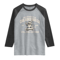 Cool Bonus Dads Club Raglan Shirt Retro Skater Fatherhood Still Cool Just Tired Funny Step Dad Gifts