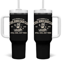 Cool Bonus Dads Club Tumbler With Handle Retro Skater Fatherhood Still Cool Just Tired Funny Step Dad Gifts