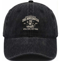 Cool Bonus Dads Club Washed Cotton Baseball Cap Retro Skater Fatherhood Still Cool Just Tired Funny Step Dad Gifts
