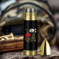 Summer Red Poppy Flower Botanical Poppies Vintage Print Memorial Day Floral Graphic Bullet Tumbler
