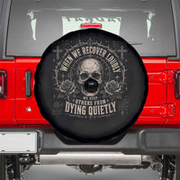 Addiction Recovery Spare Tire Cover When We Recover Loudly Vintage Skull Graphic