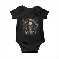 Addiction Recovery Baby Onesie When We Recover Loudly Vintage Skull Graphic
