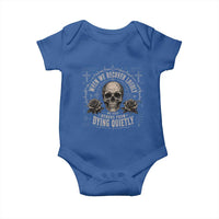 Addiction Recovery Baby Onesie When We Recover Loudly Vintage Skull Graphic
