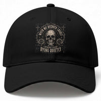 Addiction Recovery Baseball Cap When We Recover Loudly Vintage Skull Graphic