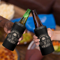 Addiction Recovery 4 in 1 Can Cooler Tumbler When We Recover Loudly Vintage Skull Graphic