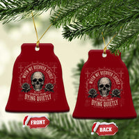 Addiction Recovery Ceramic Ornament When We Recover Loudly Vintage Skull Graphic
