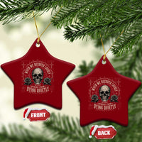 Addiction Recovery Ceramic Ornament When We Recover Loudly Vintage Skull Graphic