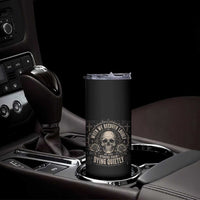 Addiction Recovery Skinny Tumbler When We Recover Loudly Vintage Skull Graphic