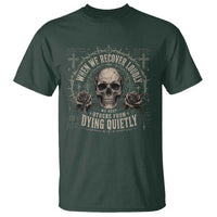 Addiction Recovery T Shirt When We Recover Loudly Vintage Skull Graphic