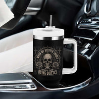 Addiction Recovery Tumbler With Handle When We Recover Loudly Vintage Skull Graphic