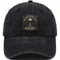 Addiction Recovery Washed Cotton Baseball Cap When We Recover Loudly Vintage Skull Graphic