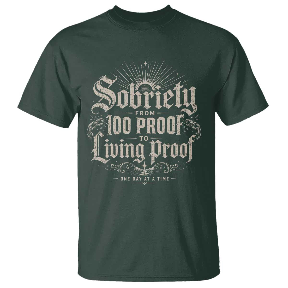 Sobriety Anniversary T Shirt Living Proof Sober Recovery Graphic