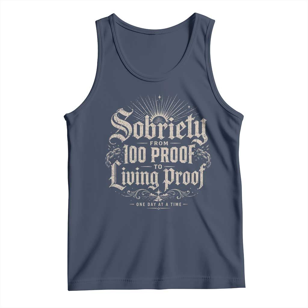 Sobriety Anniversary Tank Top Living Proof Sober Recovery Graphic