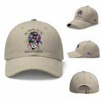 No Shame In My Recovery Game Baseball Cap Messy Bun Semicolon Graphic
