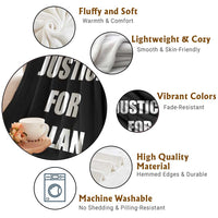Justice for Nolan Throw Blanket Support and Rememberence Memorial