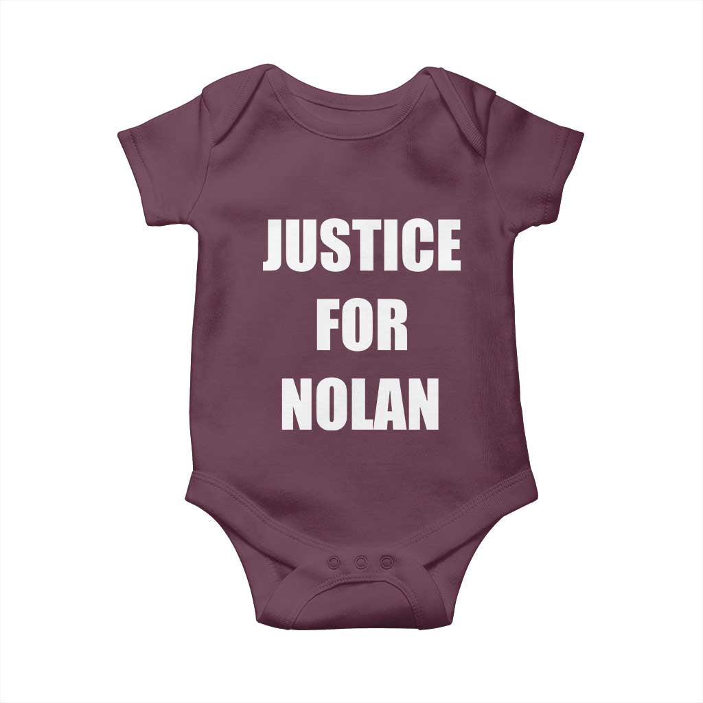 Justice for Nolan Baby Onesie Support and Rememberence Memorial