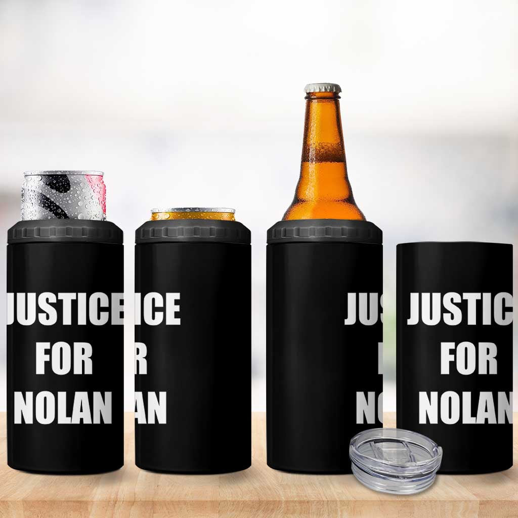 Justice for Nolan 4 in 1 Can Cooler Tumbler Support and Rememberence Memorial