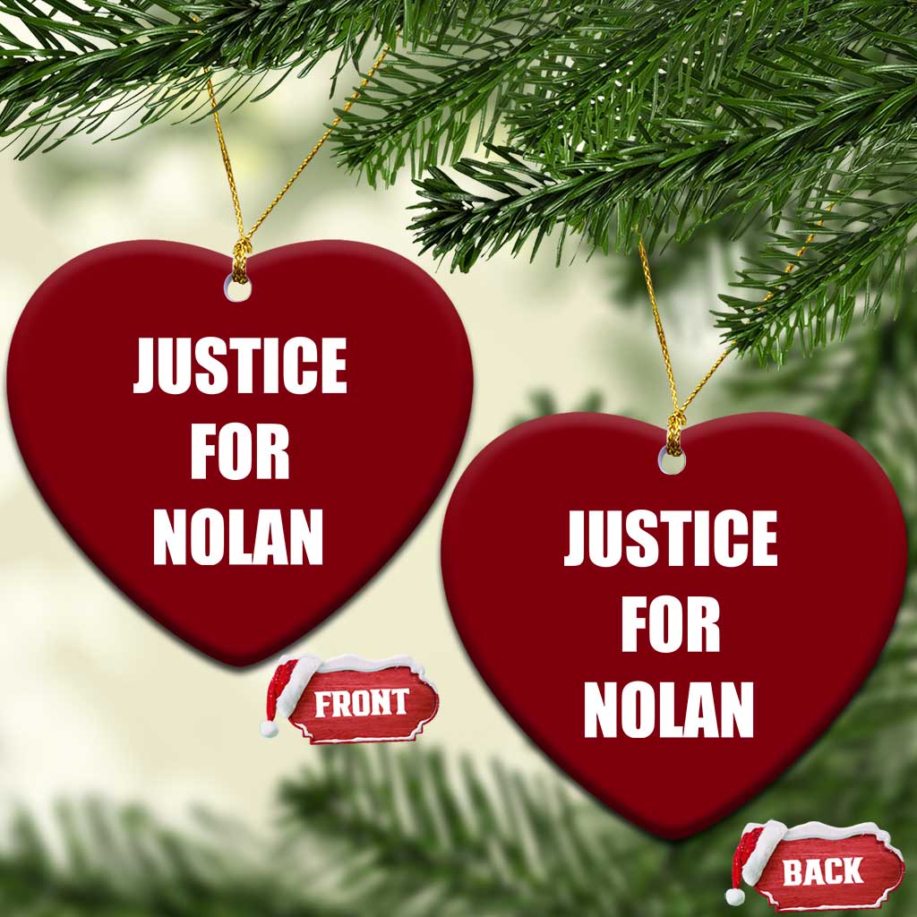Justice for Nolan Ceramic Ornament Support and Rememberence Memorial