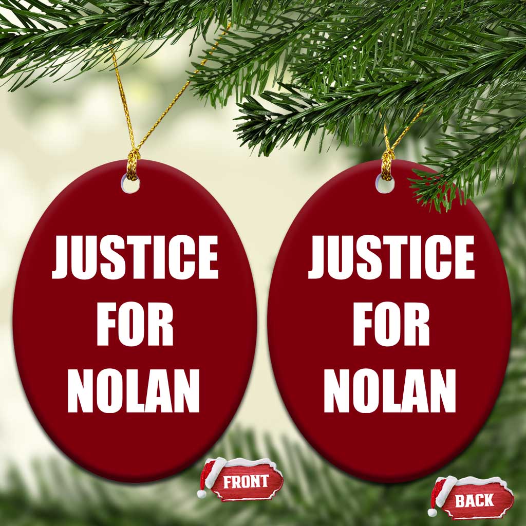 Justice for Nolan Ceramic Ornament Support and Rememberence Memorial
