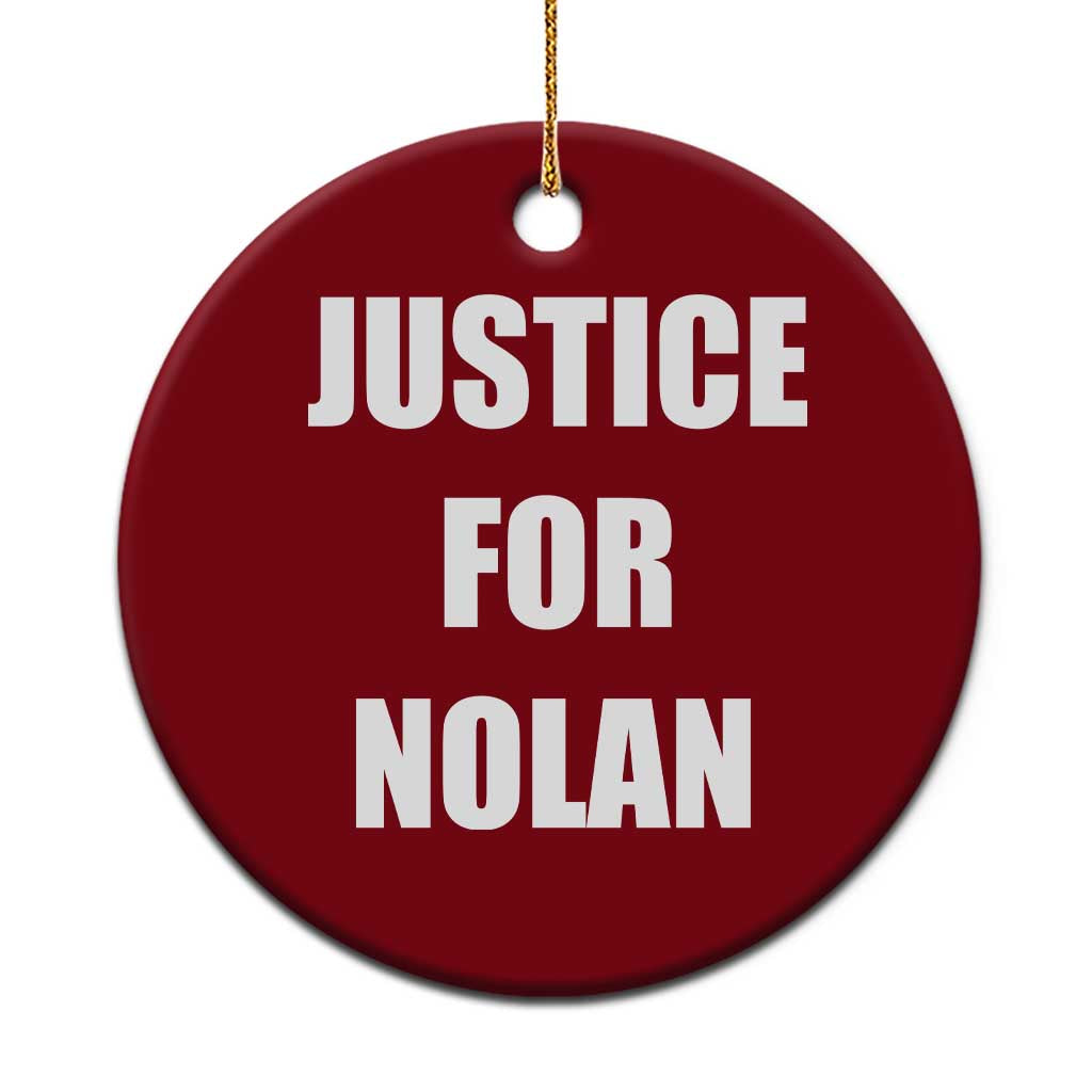 Justice for Nolan Ceramic Ornament Support and Rememberence Memorial